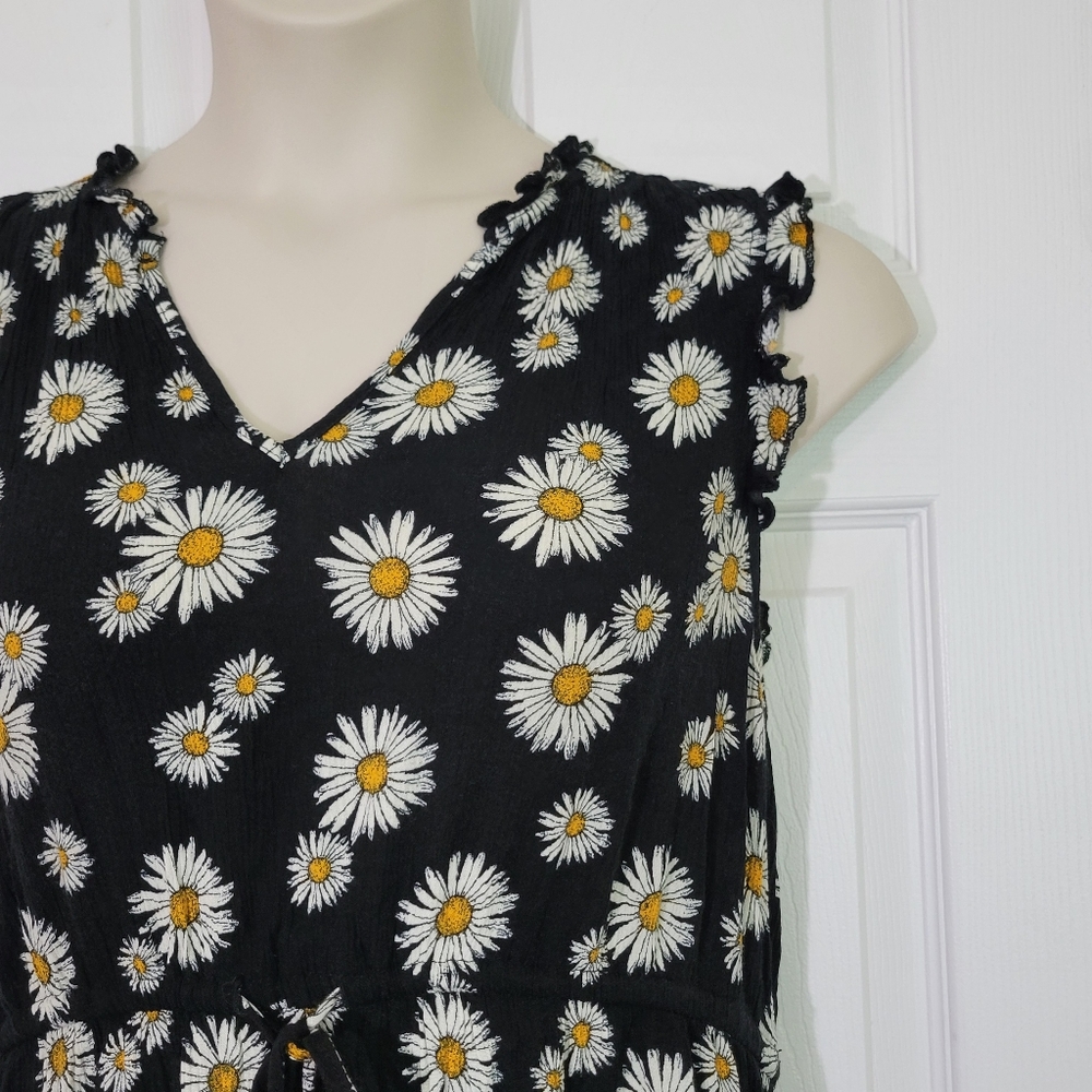 Sangria Daisy Floral Print Ruffle Dress Plus XXL - Picture 3 of 7